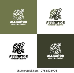 Crafted for outdoor companies and conservation groups seeking a distinctive Alligator Snapping Turtle symbol identity.