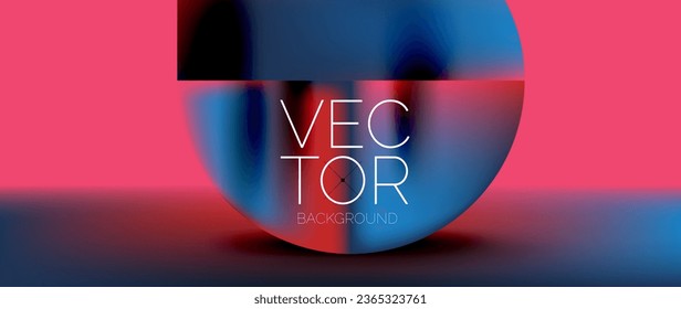 Crafted podium for captivating display of abstract geometry squares, circles, triangles, and flowing gradients harmonize in visually striking presentation for wallpaper, banner, background