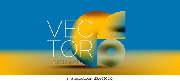 Crafted podium for captivating display of abstract geometry squares, circles, triangles, and flowing gradients harmonize in visually striking presentation for wallpaper, banner, background