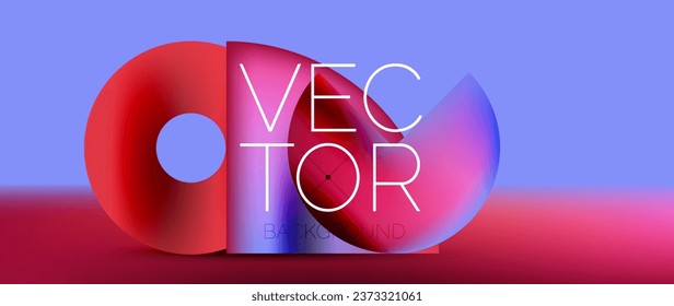 Crafted podium for captivating display of abstract geometry squares, circles, triangles, and flowing gradients harmonize in visually striking presentation for wallpaper, banner, background