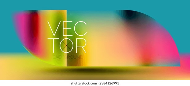 Crafted podium for captivating display of abstract geometry squares, circles, triangles, and flowing gradients harmonize in visually striking presentation for wallpaper, banner, background