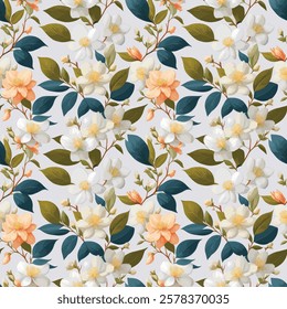 Crafted seamless vintage patterns blending embroidery details, botanical prints, and textured floral designs.