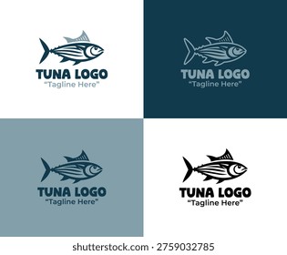 Crafted for startups and communities requiring a memorable Tuna emblem for marine and seafood branding.
