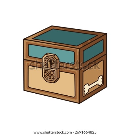 A crafted wooden box with a secure lock sits against a plain backdrop, suggesting treasured secrets or valuables.