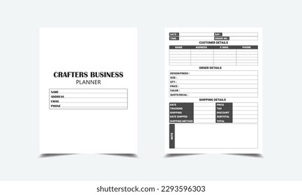 Crafters Business Planner KDP Interior Crafters Business