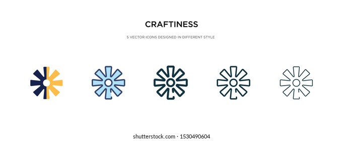 craftiness icon in different style vector illustration. two colored and black craftiness vector icons designed in filled, outline, line and stroke style can be used for web, mobile, ui