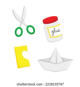 Crafting Activity Tools Illustration Vector Clipart