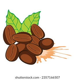 Crafting culture: Javanese coffee bean vector artwork.