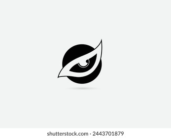 Crafting an Eagle Eye Logo Design in Striking Monochrome.