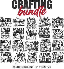 Crafting Girl Vector Designs Bundle