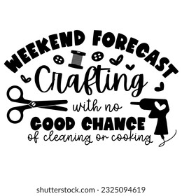Crafting. Hand drawn motivation lettering phrase in modern calligraphy style. Inspiration slogan for print and poster design. Vector illustration. 