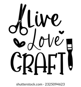 Crafting. Hand drawn motivation lettering phrase in modern calligraphy style. Inspiration slogan for print and poster design. Vector illustration. 