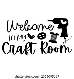Crafting. Hand drawn motivation lettering phrase in modern calligraphy style. Inspiration slogan for print and poster design. Vector illustration. 