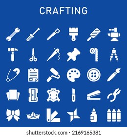 Crafting Icon Pack Symbol Presentation icon or logo illustration for website. Perfect use for web,pattern,design,etc.