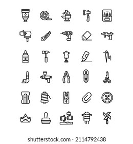 crafting icon set illustration vector graphic