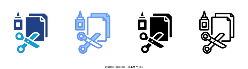 Crafting icon set multiple style collection