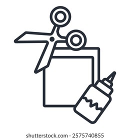 crafting icon. vector.Editable stroke.linear style sign for use web design,logo.Symbol illustration.