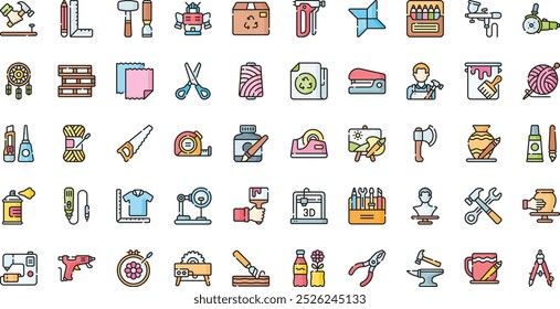 Crafting icons High-Quality Vector Icons Collection with Editable Stroke. Ideal for Professional and Creative Projects.