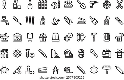 Crafting icons High-Quality Vector Icons Collection with Editable Stroke. Ideal for Professional and Creative Projects.