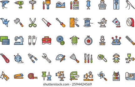 Crafting icons High-Quality Vector Icons Collection with Editable Stroke. Ideal for Professional and Creative Projects.