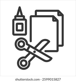 Crafting Outline Icon Vector Illustration