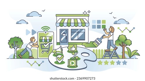 Crafting the perfect marketing playbook and business strategy outline concept. Planning promotion and ads campaign for social media vector illustration. Effective ecommerce plan for store development