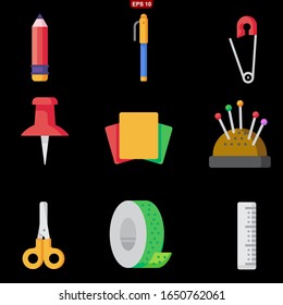 Crafting set icons stock vector illustration