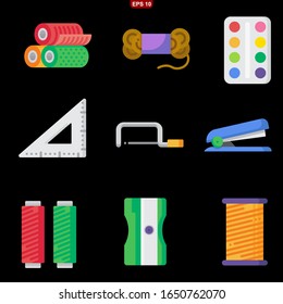 Crafting set icons stock vector illustration
