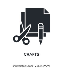 Crafts Icon Glyph Style. Vector Illustration For Graphic Design