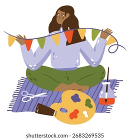 Handwerk, Vektorgrafik. Flaches, minimales Design. Bearbeitbare Illustration für Web, Mobile, Print