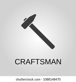 Craftsman icon. Craftsman symbol. Flat design. Stock - Vector illustration