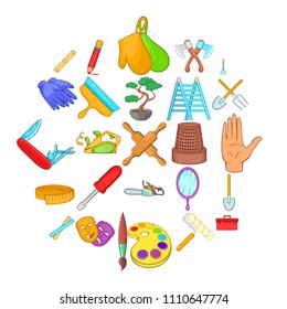 Craftsman icons set. Cartoon set of 25 craftsman vector icons for web isolated on white background