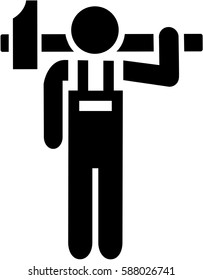 Craftsman pictogram with hammer