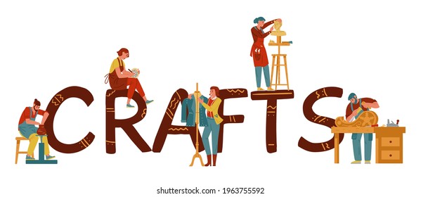 Craftsmanship Concept Vector Banner. Artisans And Creative Hobbbies. 