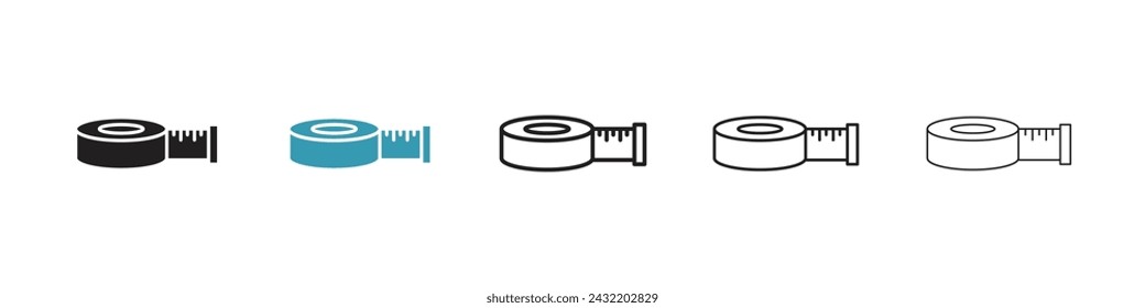 Craftsmanship Measure Vector Icon Set. Artisanal Tailoring Vector Symbol for UI Design.