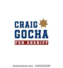 Craig Gocha Sheriff Campaign Star 7 vector text typography Wordmark logo Design element vector