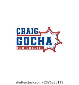 Craig Gocha Sheriff Campaign Star 7 vector text typography Wordmark logo Design element vector