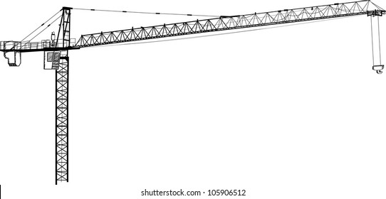 Crain Line Vector, EPS 10.