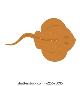 Cramp fish icon flat isolated on white background vector illustration