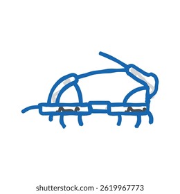 crampons mountaineering adventure doodle icon sketch vector. crampons mountaineering adventure sign. isolated symbol illustration