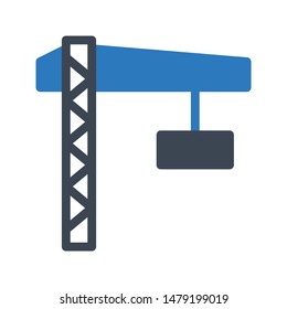cran glyph colour vector icone