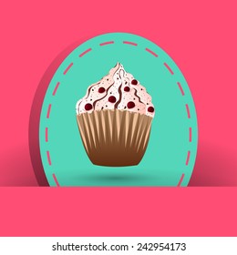 cranberries cupcake on the  background