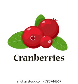 Cranberries isolated icon. Vector illustration for pattern, badge, label, textile tag etc