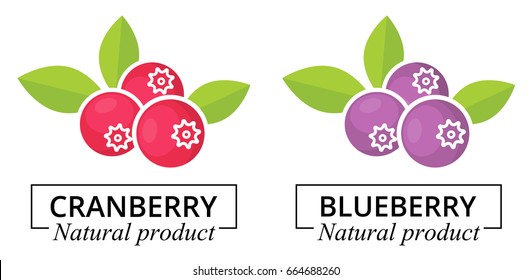 cranberry and blueberry label