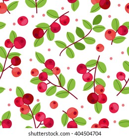 cranberry and blueberry seamless pattern on white background. Perfect for wallpaper, wrapping paper, textile and package design