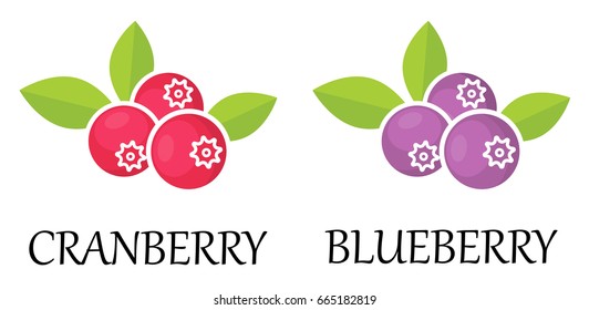 cranberry and blueberry with text