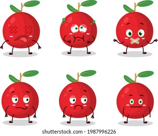Caricatura de Cranberry en carácter con expresión no abierta. Ilustración del vector