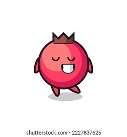 cranberry cartoon illustration with a shy expression , cute style design for t shirt, sticker, logo element