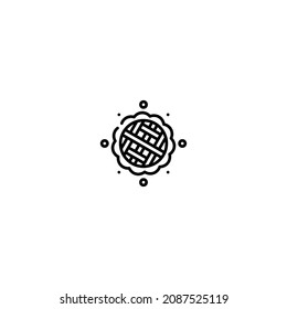 Cranberry dessert Outline Icon, Logo, and illustration Vector