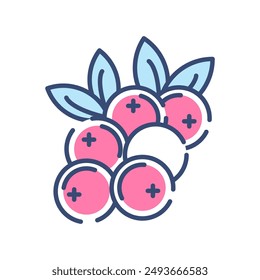 Cranberry Filled Color Icon, Vector illustration